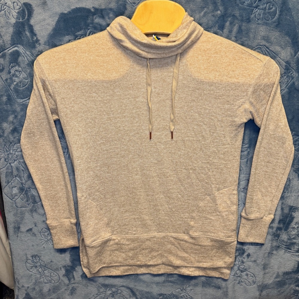 1809 | Old Navy Marled Funnel Neck Athleisure Pullover Tan Women XS